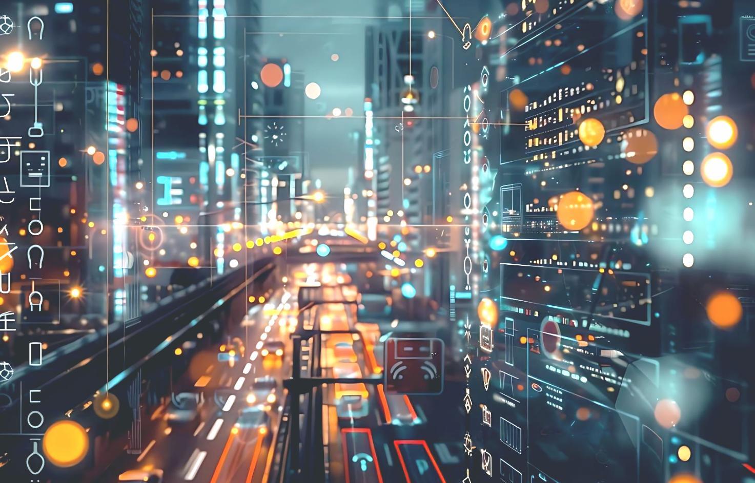 Advanced AI visualization dashboard showing real-time data analysis